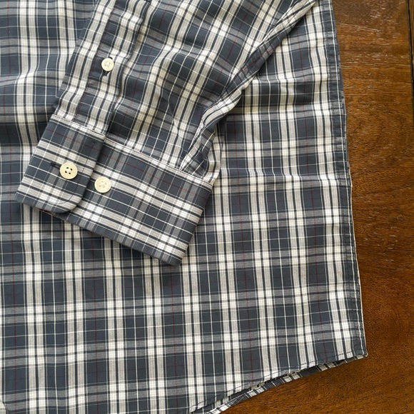 Ariat Wrinkle Free Check Shirt Men's XL Long Sleeve Blue White Button Down Work - Picture 5 of 9